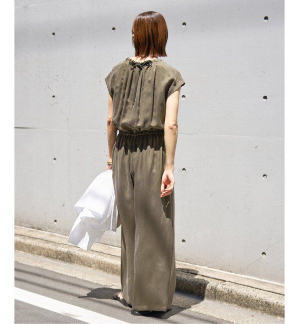 IENA「《追加》キュプラギャザーネックオールインワン」|オールインワン|