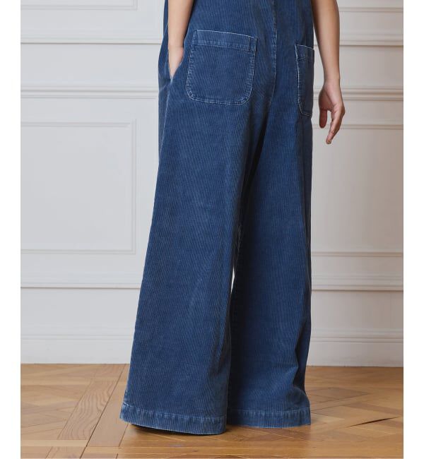 IENA LA BOUCLE「IENA LA BOUCLE インディゴコーデュロイオールインワン」|オールインワン|