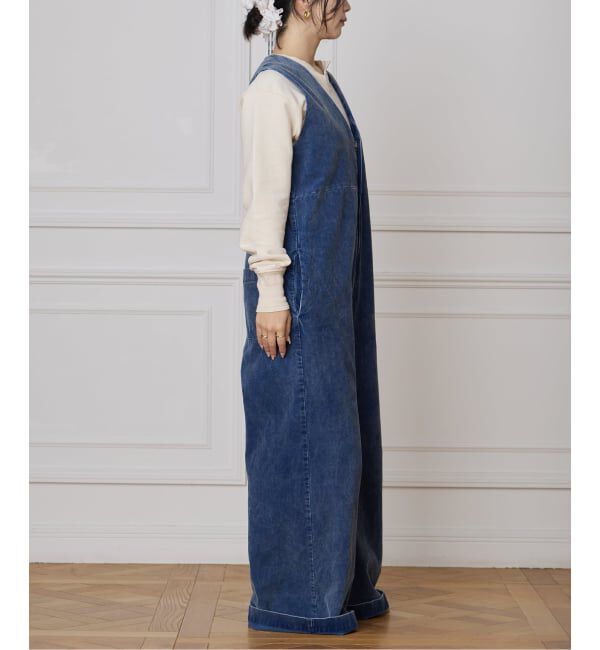 IENA LA BOUCLE「IENA LA BOUCLE インディゴコーデュロイオールインワン」|オールインワン|