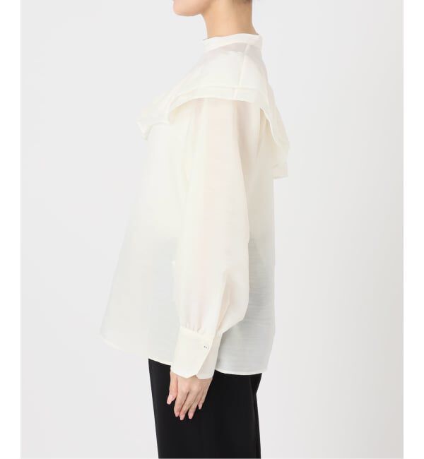 VERMEIL par iena「シアーサテンフリルブラウス」|シャツ・ブラウス|