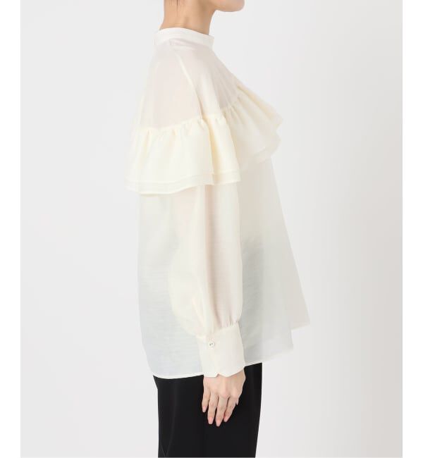 VERMEIL par iena「シアーサテンフリルブラウス」|シャツ・ブラウス|