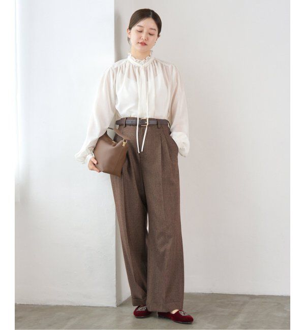 IENA「ガンクラブチェックパンツ」|スラックス|