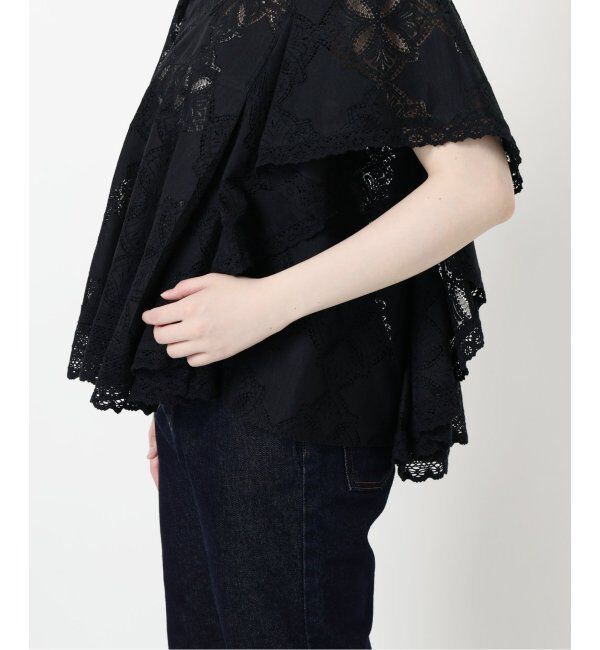 SLOBE IENA「《WEB限定/追加》レースフリルVネックブラウス」|シャツ・ブラウス|