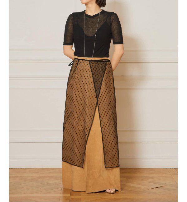 IENA LA BOUCLE「《追加2》IENA LA BOUCLE 水撚りガスフライス半袖プルオーバー」|Tシャツ・カットソー|