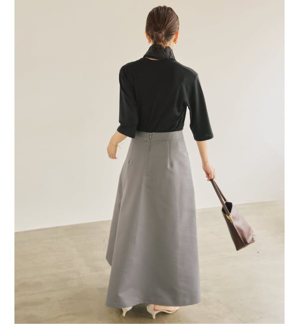VERMEIL par iena「ダブルサテンスカート」|スカート|
