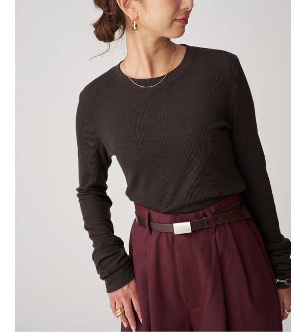 VERMEIL par iena「wool100 RIB クループルオーバー」|Tシャツ・カットソー|