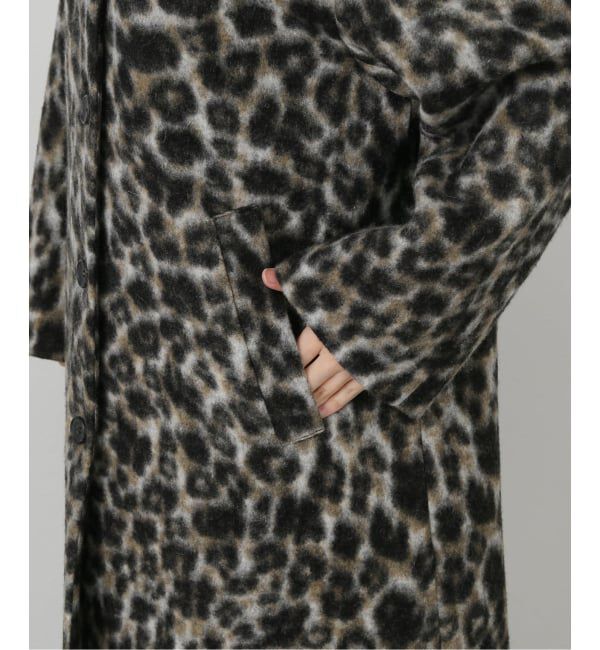 IENA「レオパードコート」|ステンカラーコート|