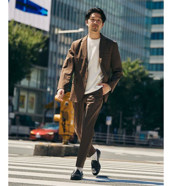 417 EDIFICE「SOLOTEX /  ソロテックス トリコット セットアップ」|スーツ|ブラウン