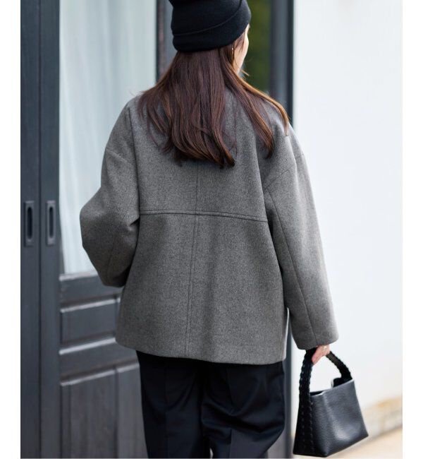 JOURNAL STANDARD「《追加》スーパー140ビーバーノーカラーショートコート」|ノーカラーコート|