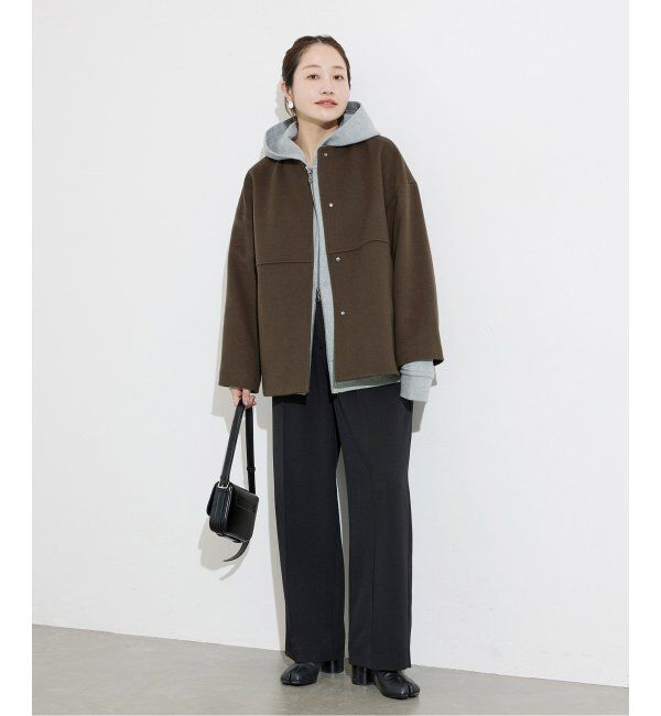 JOURNAL STANDARD「《追加》スーパー140ビーバーノーカラーショートコート」|ノーカラーコート|