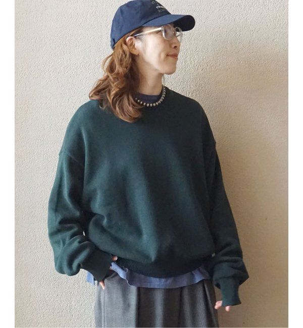 journal standard luxe「COTTONテンジククルーネックプルオーバー」|ニット・セーター|グリーン