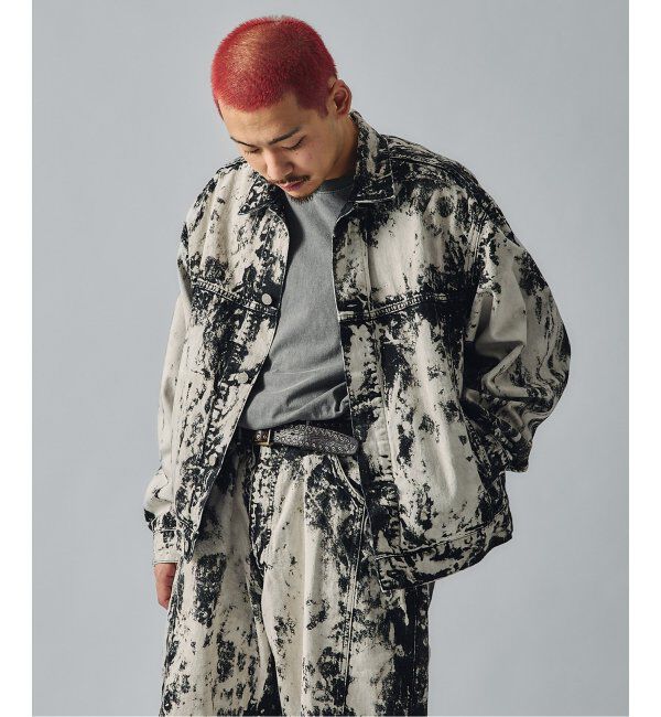 J.S.Homestead「J.S.Homestead / ハンドブリーチ デニムトラッカー」|デニムジャケット|