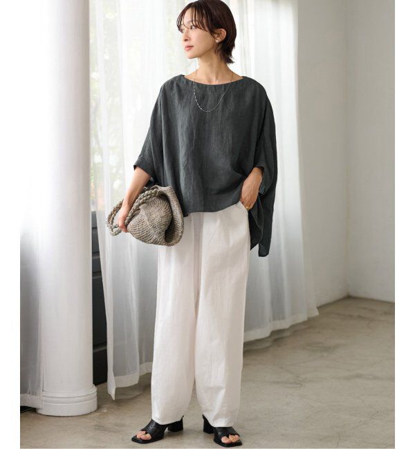 JOURNAL STANDARD relume「《追加》手洗い可 / No.14フレンチリネンポンチョプルオーバー」|シャツ・ブラウス|