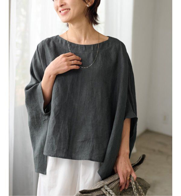 JOURNAL STANDARD relume「《追加》手洗い可 / No.14フレンチリネンポンチョプルオーバー」|シャツ・ブラウス|