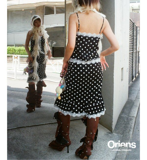 Oriens JOURNAL STANDARD「【Mika.I&times;Oriens】レーススカート」|スカート|ブラック