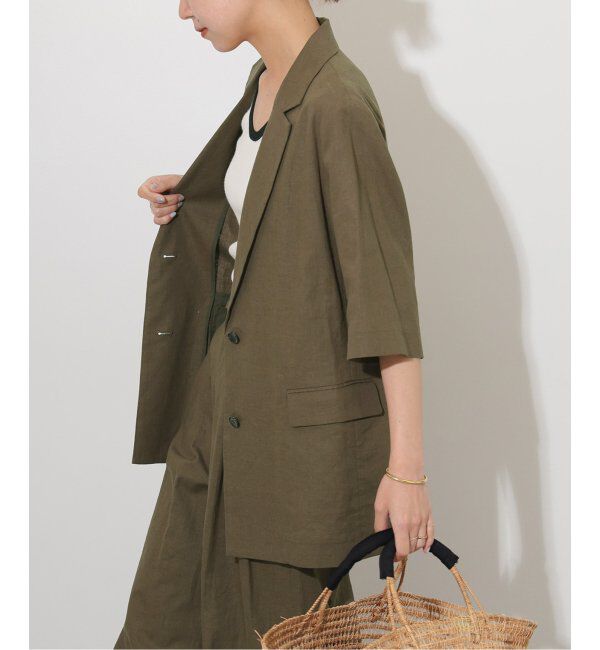 JOURNAL STANDARD relume「《追加》リネンコットンハーフスリーブジャケット」|テーラードジャケット|