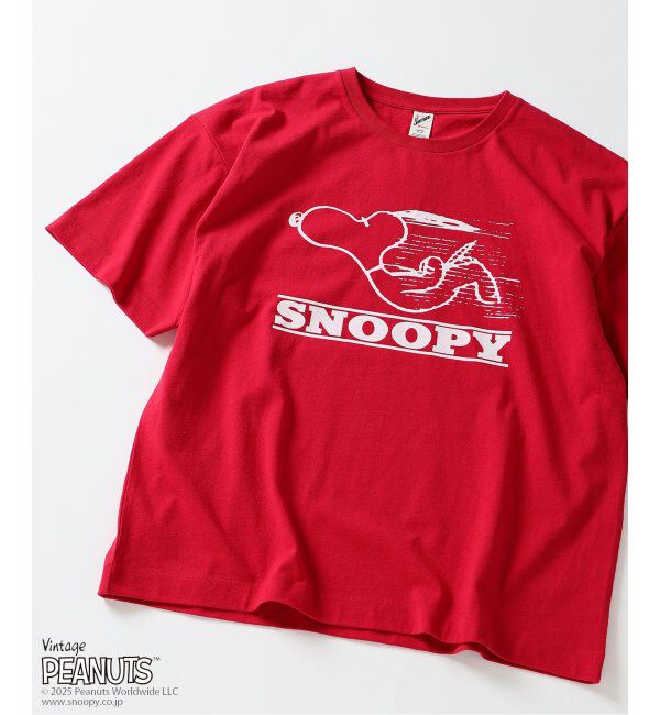 JOURNAL STANDARD relume「PEANUTS&times;SPORTS WEAR by relume 別注 プリント Tシャツ」|Tシャツ・カットソー|レッド