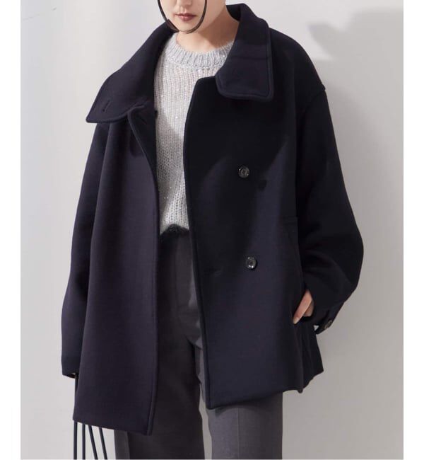 journal standard L'essage「MANTECO/TWEEDスタンドショートコート」|その他|ネイビー