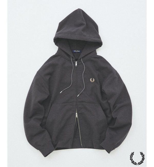 JOURNAL STANDARD「FRED PERRY / フレッドペリー 別注 フーディ スウェット」|パーカー|ブラック A