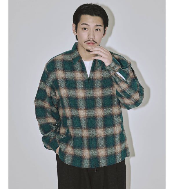 J.S.Homestead「Stead / T/C ネップ オンブレー ジップ アップ シャツ」|シャツ・ブラウス|