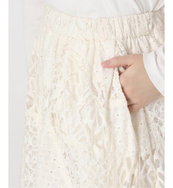 JOURNAL STANDARD relume「ミックスレースフレアイージースカート」|スカート|