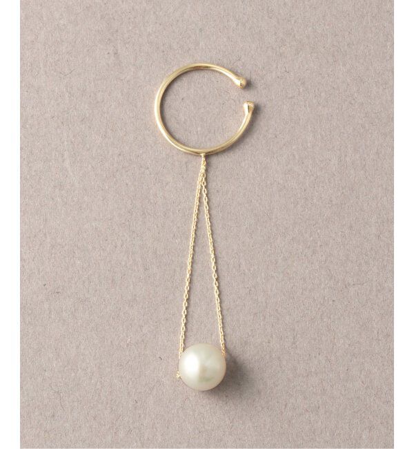 Lilas by Spick&Span「アコヤ1粒チェーンイヤーカフ K10」|イヤリング|