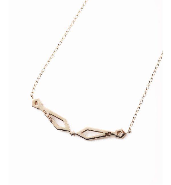 Lilas by Spick&Span「デフォルメーションダイヤネックレス K10」|ネックレス|