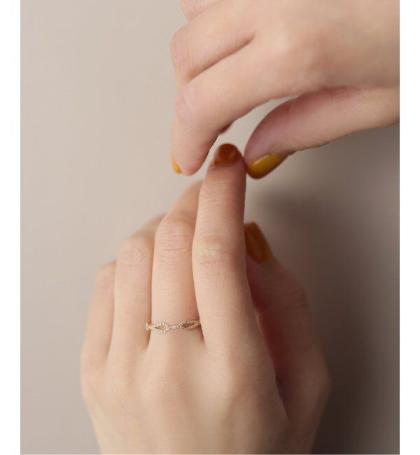 Lilas by Spick&Span「デフォルメーションダイヤリング K10」|リング|ゴールド