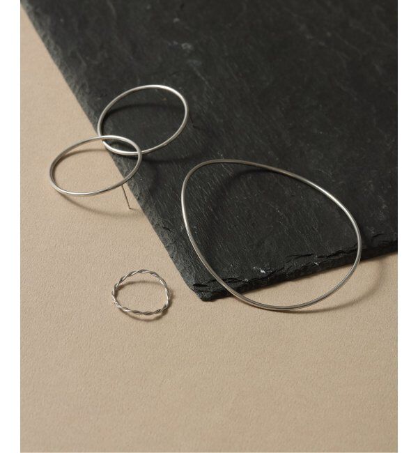 Lilas by Spick&Span「1.5パイプ3.4cmサークルピアスWG K10」|ピアス|