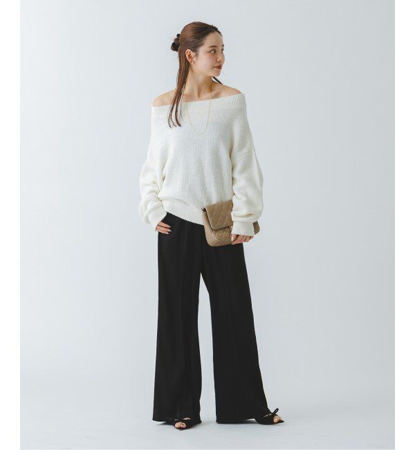 NOBLE「《追加》ルナサテンコンフォートパンツ」|スラックス|