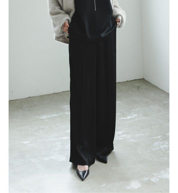 NOBLE「《追加》ルナサテンコンフォートパンツ」|スラックス|