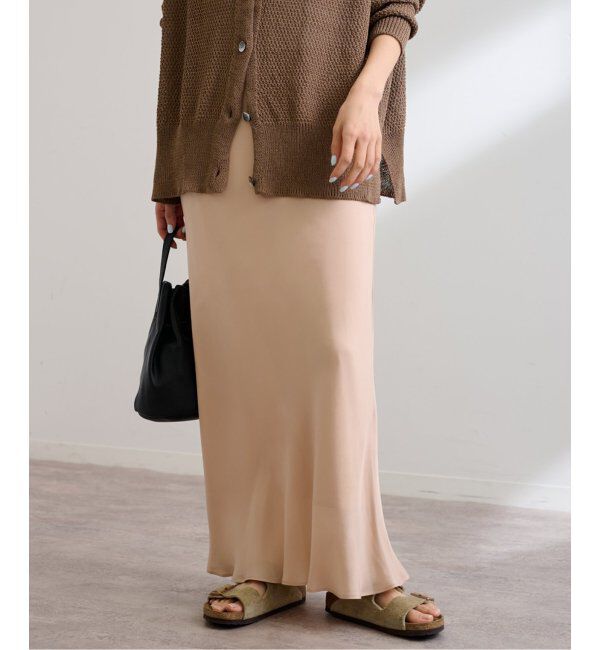 FRAMeWORK「≪追加≫シルキーキュプラバイアススカート2」|スカート|