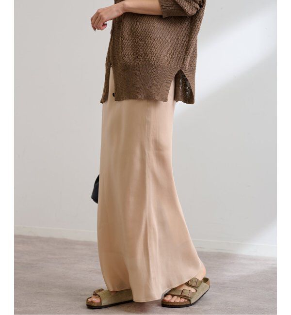 FRAMeWORK「≪追加≫シルキーキュプラバイアススカート2」|スカート|