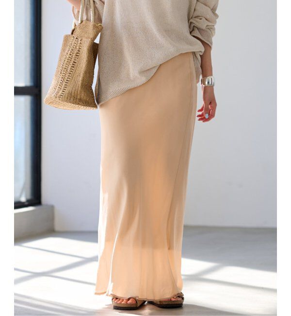 FRAMeWORK「≪追加≫シルキーキュプラバイアススカート2」|スカート|