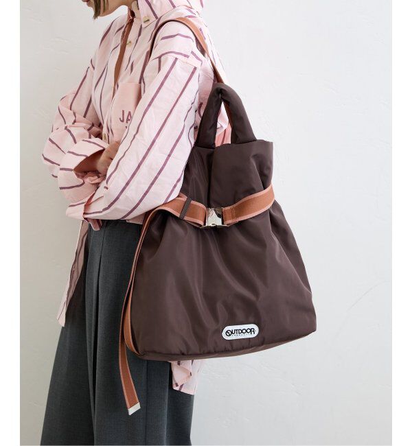 U by SPICK&SPAN「≪追加≫【OUTDOOR/アウトドア】別注 Puilting 2way Tote13」|トートバッグ|ブラウン