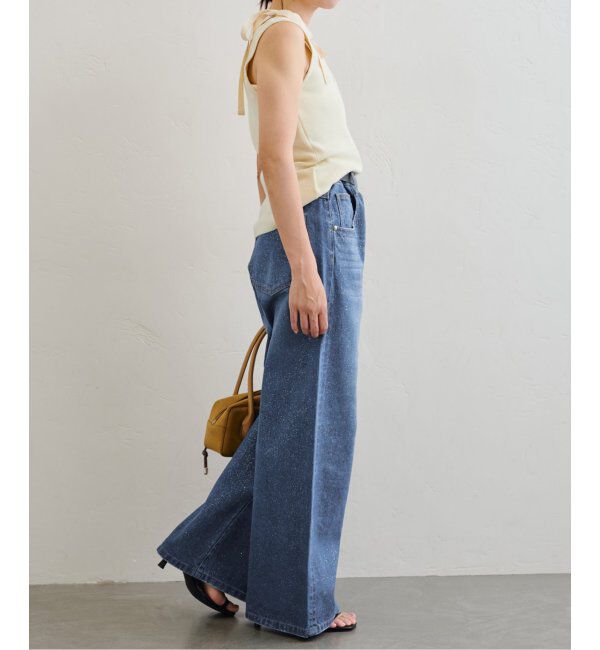 U by SPICK&SPAN「グリッタールーズバギーデニム」|デニム|