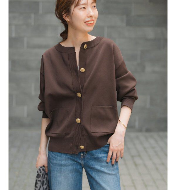 Spick and Span「《WEB限定 / 追加》ウォッシャブルクルーネックカーディガン」|カーディガン|
