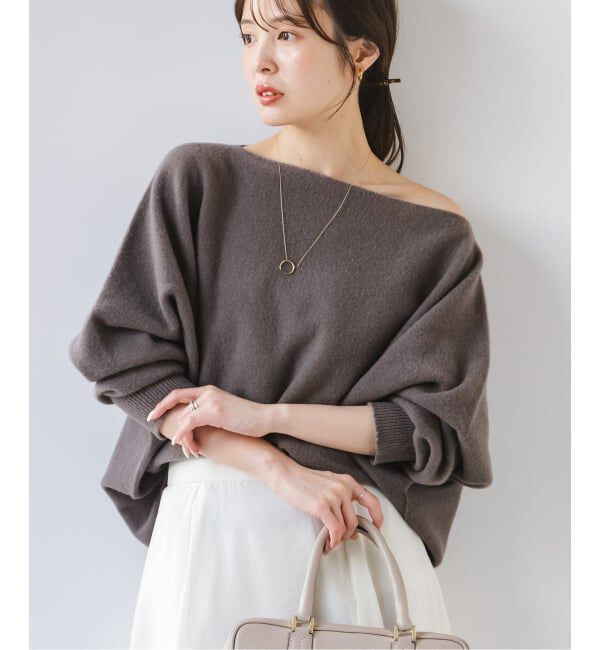 NOBLE「《WEB・一部店舗限定追加2》ファインウールドルマンプルオーバー」|ニット・セーター|ブラウン D