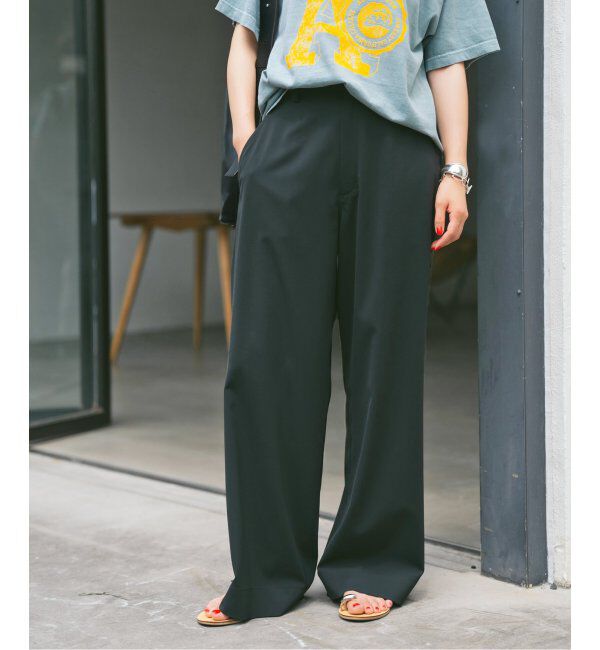 Spick and Span「《追加2》ドライストレッチイージーパンツ」|スラックス|