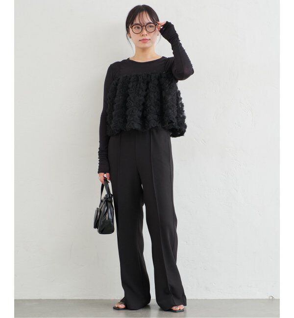 U by SPICK&SPAN「フラワーチュールベアブラウス」|シャツ・ブラウス|