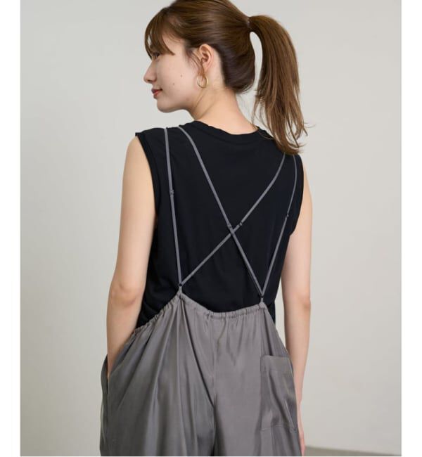 FRAMeWORK「≪WEB限定 / 追加≫キュプラツイルキャミサロペット 3」|オールインワン|