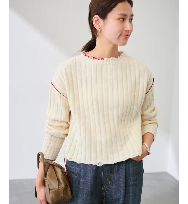 FRAMeWORK「ハンドステッチリペアライクニット」|ニット・セーター|