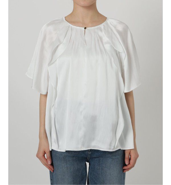  「【洗える】2WAYラッフルブラウス」|シャツ・ブラウス|