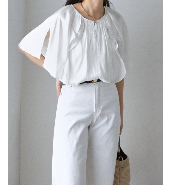  「【洗える】2WAYラッフルブラウス」|シャツ・ブラウス|