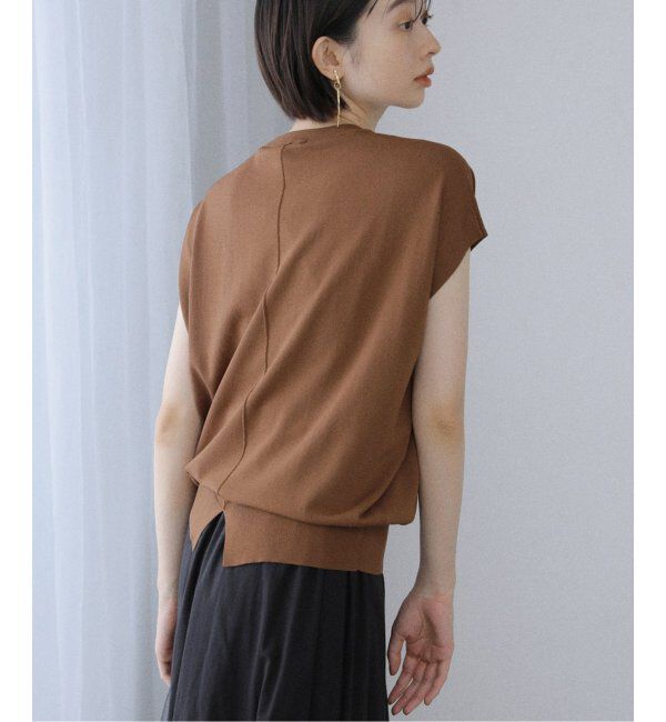 「《追加》【洗える】ウォッシャブルフレンチプルオーバー」|ニット・セーター|キャメル
