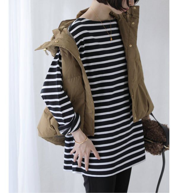  「【洗える】Le Minor/ルミノア ボーダープルオーバー」|Tシャツ・カットソー|ブラック