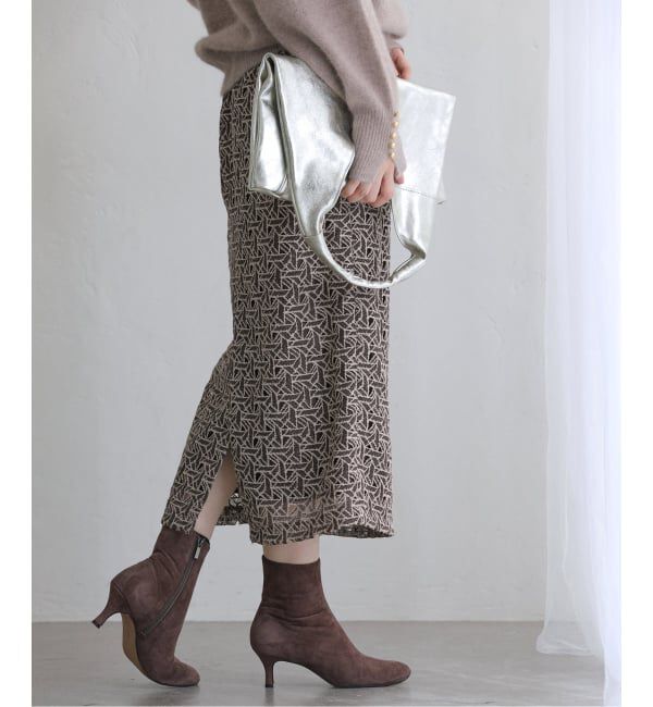  「ジオメトリックレースタイトスカート」|スカート|