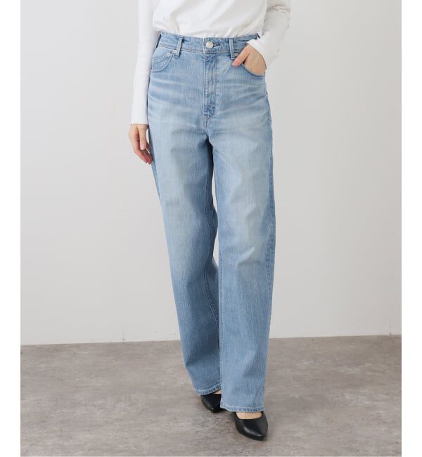  「【洗える】YANUK/ヤヌーク LILITH Wide Straight」|デニム|サックスブルー