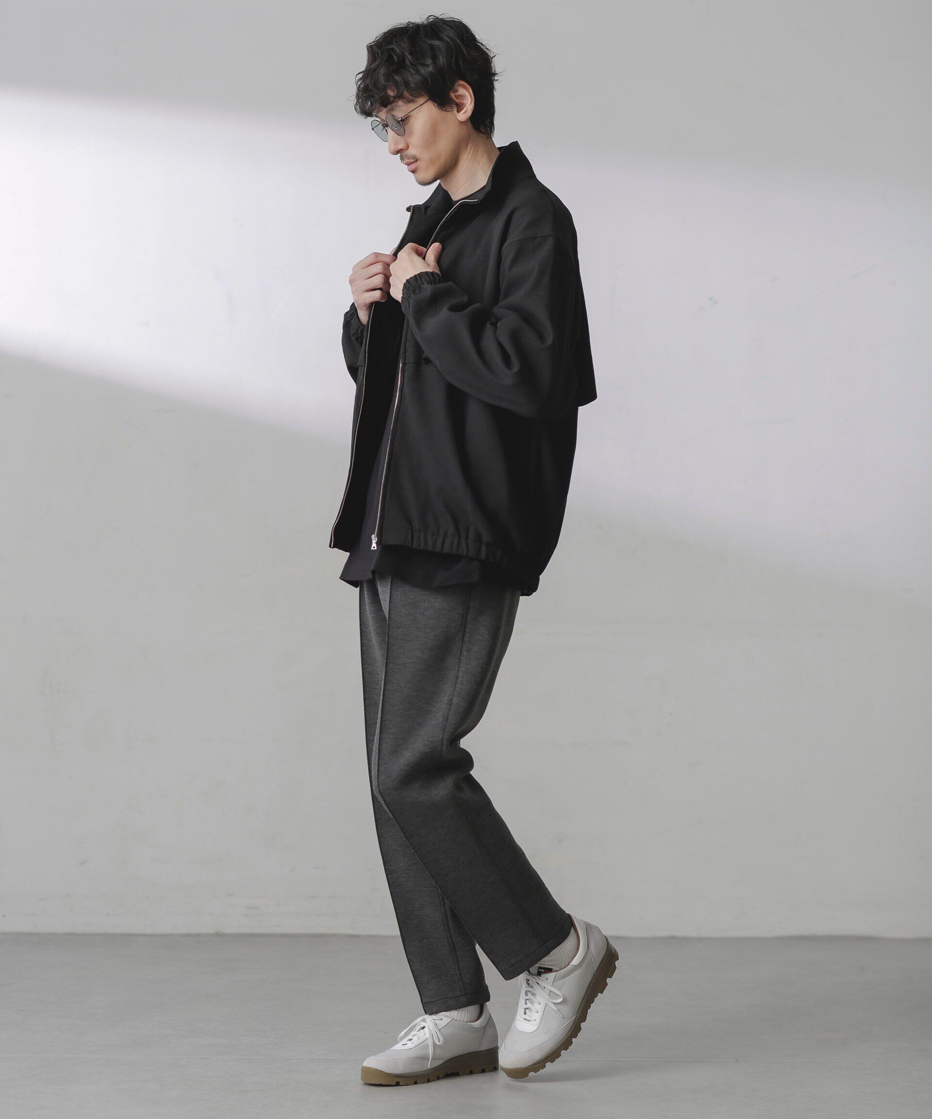 nano･universe「プリーツライクスタンドカラーブルゾン」|ブルゾン・スタジャン|