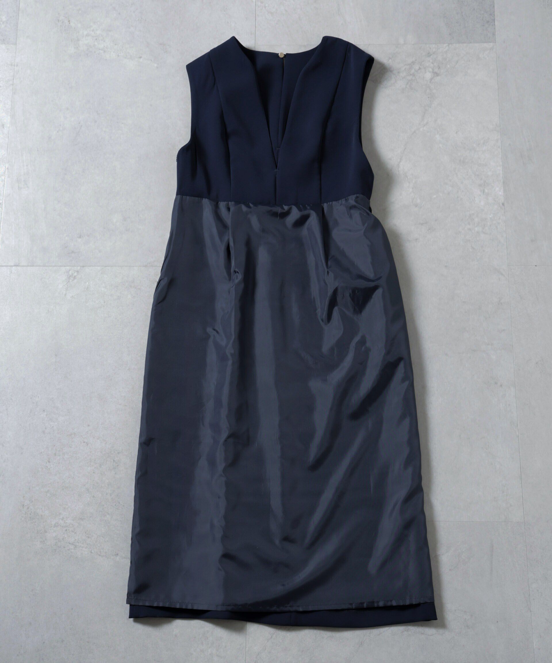 nano･universe「イージーケアダブルクロス ノースリーブワンピース(セットアップ可)」|ワンピース|